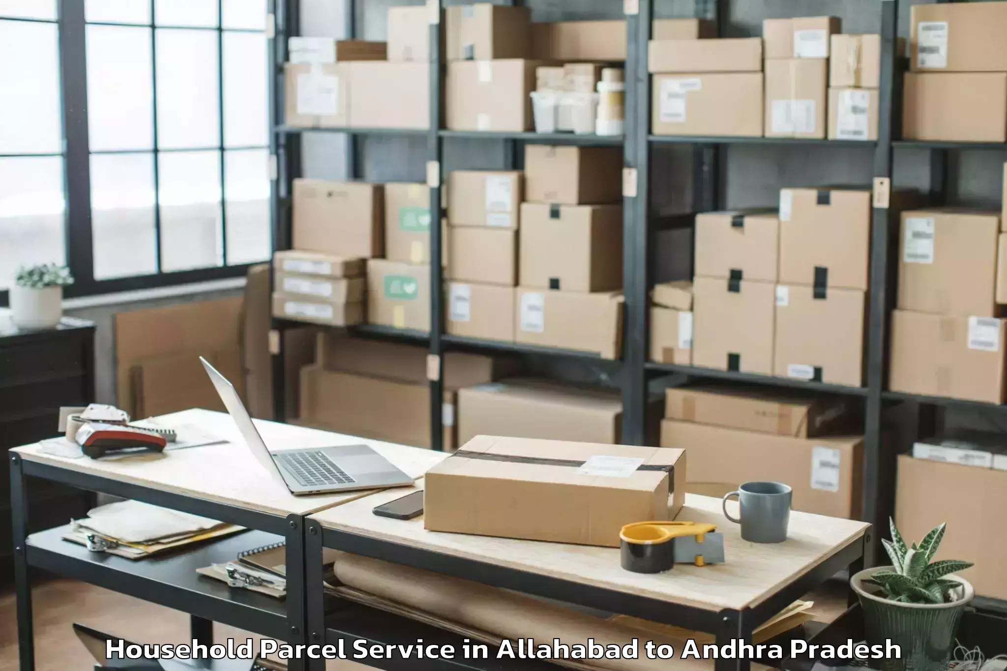 Professional Allahabad to Uyyalawada Household Parcel